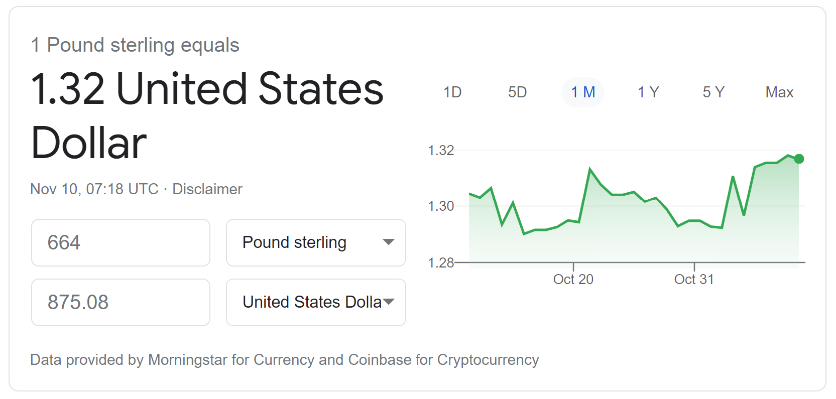 GBP to USD