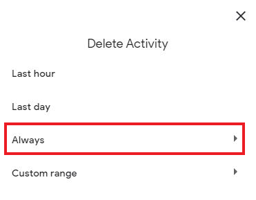 delete activity by the pop up box