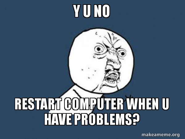 restart the computer