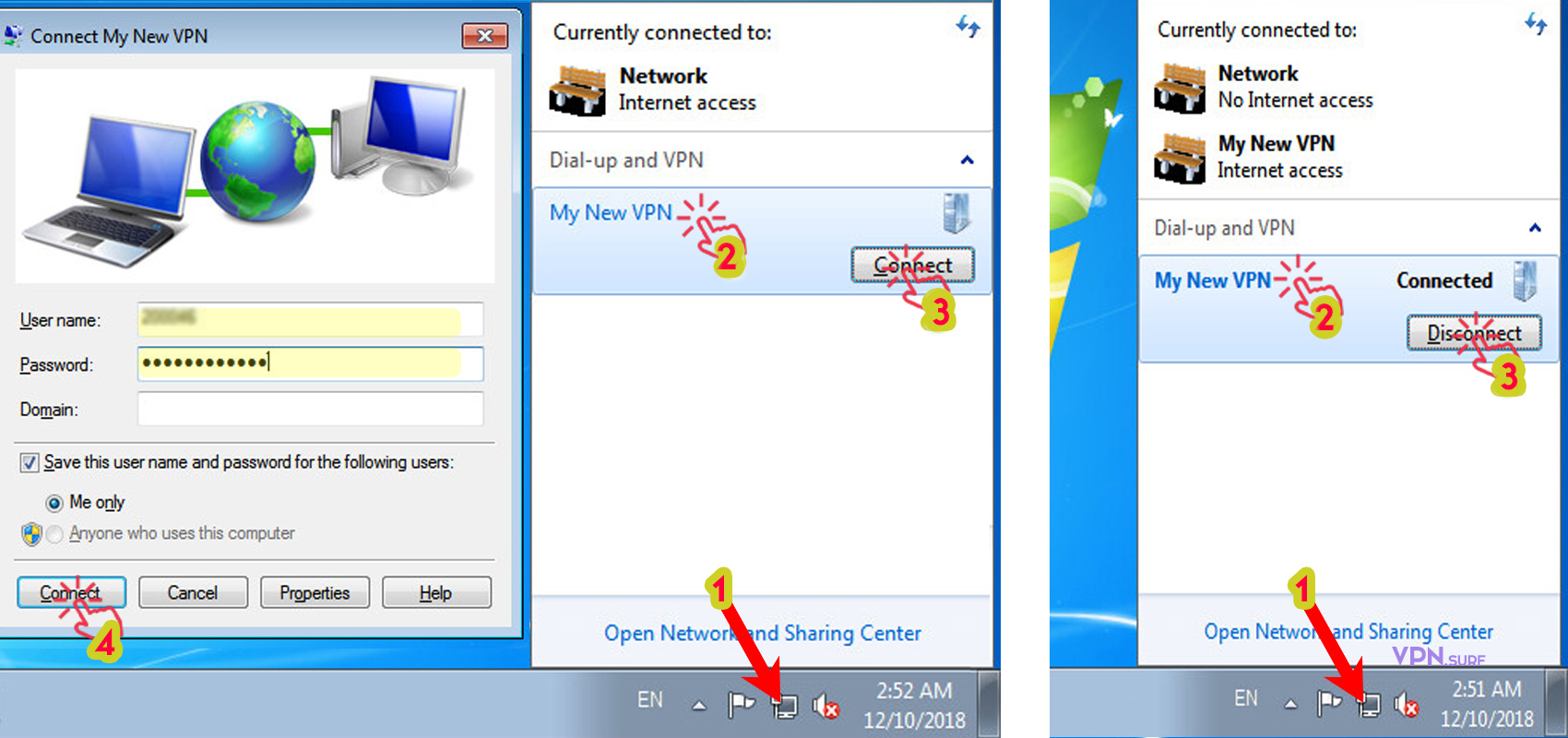 sbs 2008 vpn client windows 7 setup